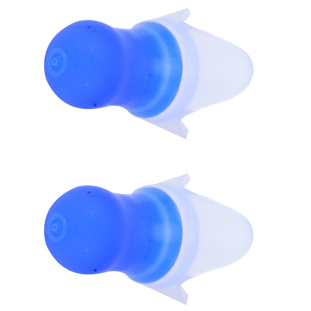 Swimming Waterproof Earplugs Flying Noise Reduction Silicone Ear Plug with Black Sealing BottleBlue