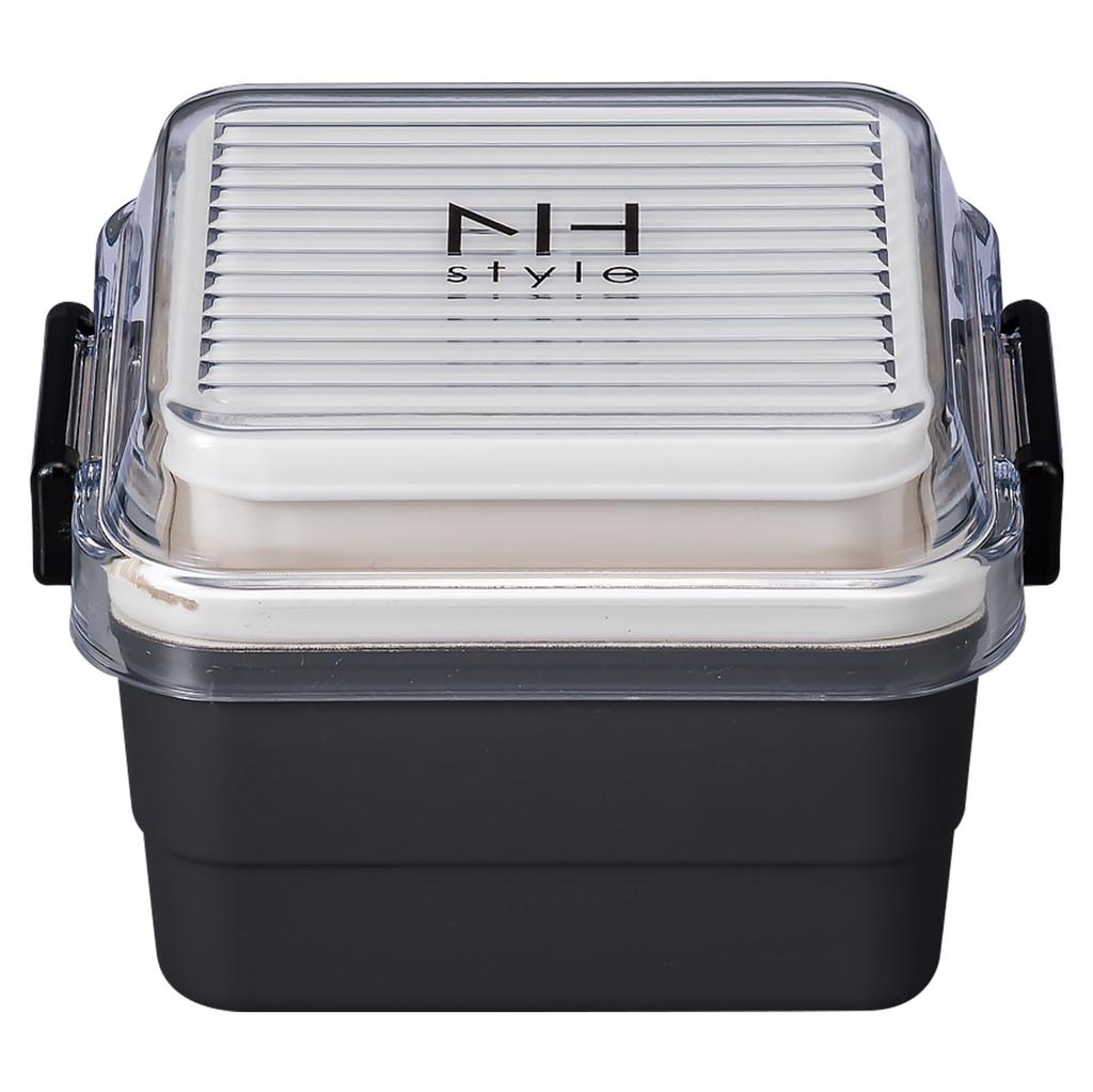 Masakazu NH Style Square Storage Lunch 27299 Box, Ash, Size Approx. W12.2 D13.6 H8.9