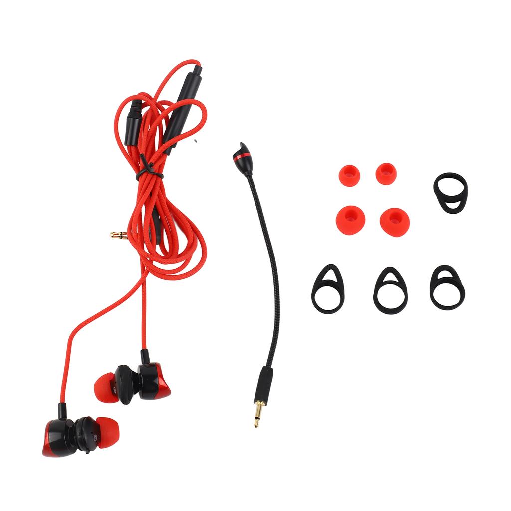 Gaming Earphone Dual Microphone Volume Control Clear Sound Wired Gaming Earbuds Headset with Detacha