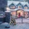 Artificial Christmas Tree 29.5 Inch Decor Filler Pre-Lit Christmas Tree For Pathway Porch Yard Carnival Party Apartment Mothers