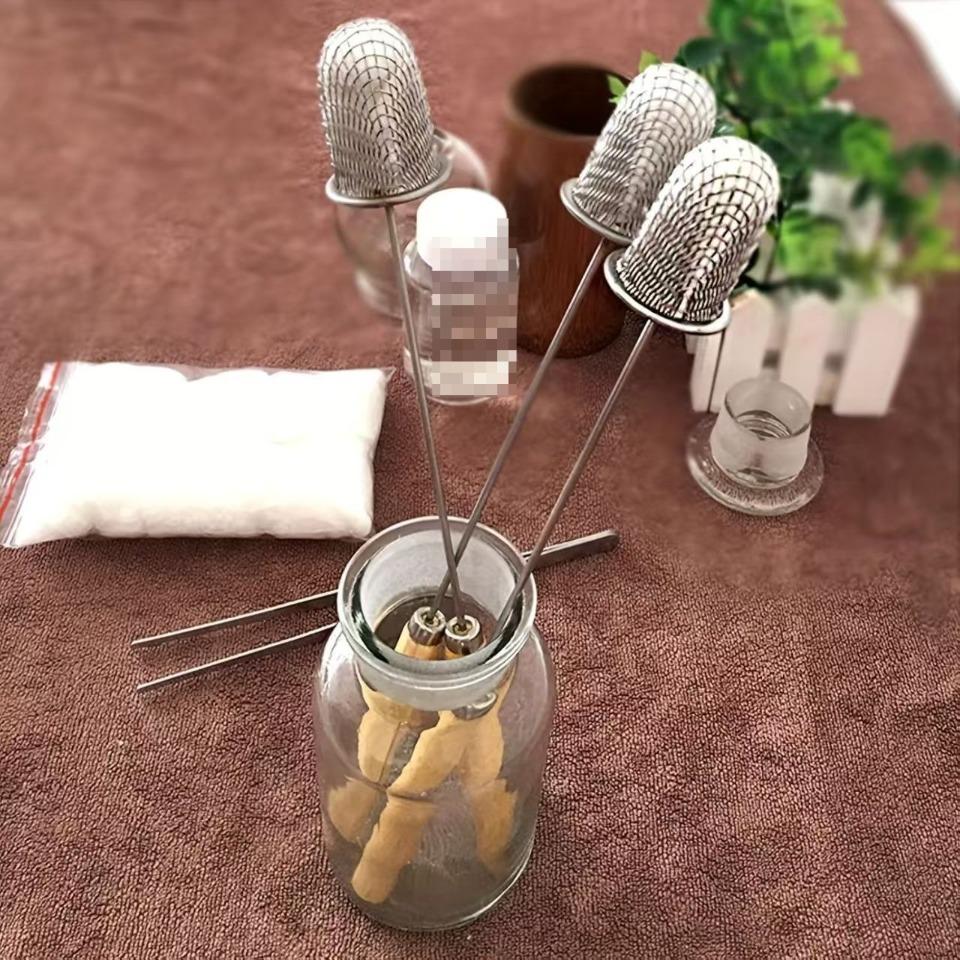 New Type Acupuncture Cupping Massage Igniter Vacuum Bamboo Glass Cupping Cups Massage Cotton Ball Bottle Tools