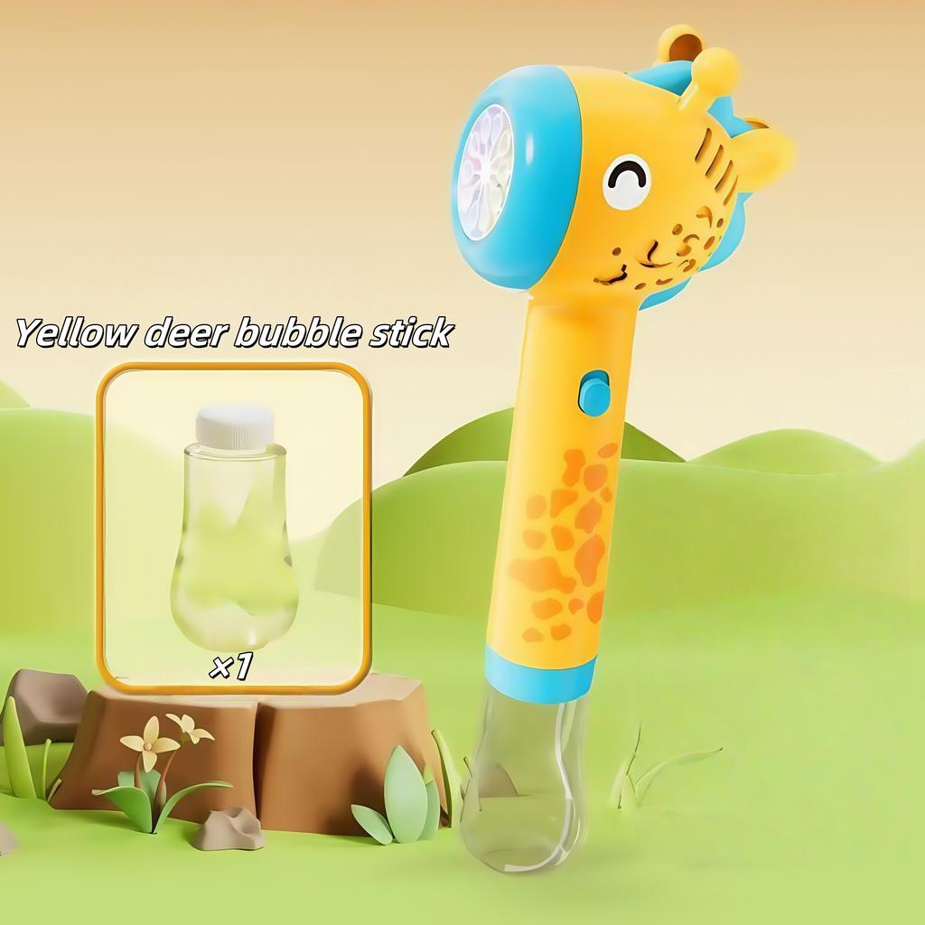 Animation Dinosaur Giraffe Bubble Blowing Machine For Children, Fully Automatic Handheld Bubble Stick, Luminous Bubble Plaything