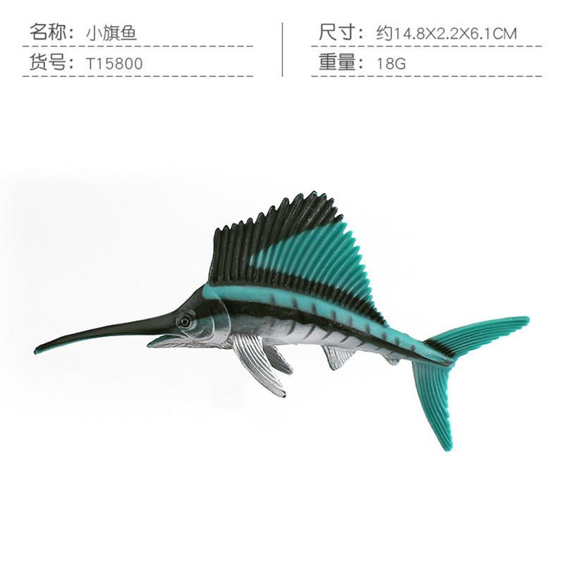 Lifelike Pvc Marine Animal Figurine White Whale Shark Sea Dragon Sailfish Tuna Decor