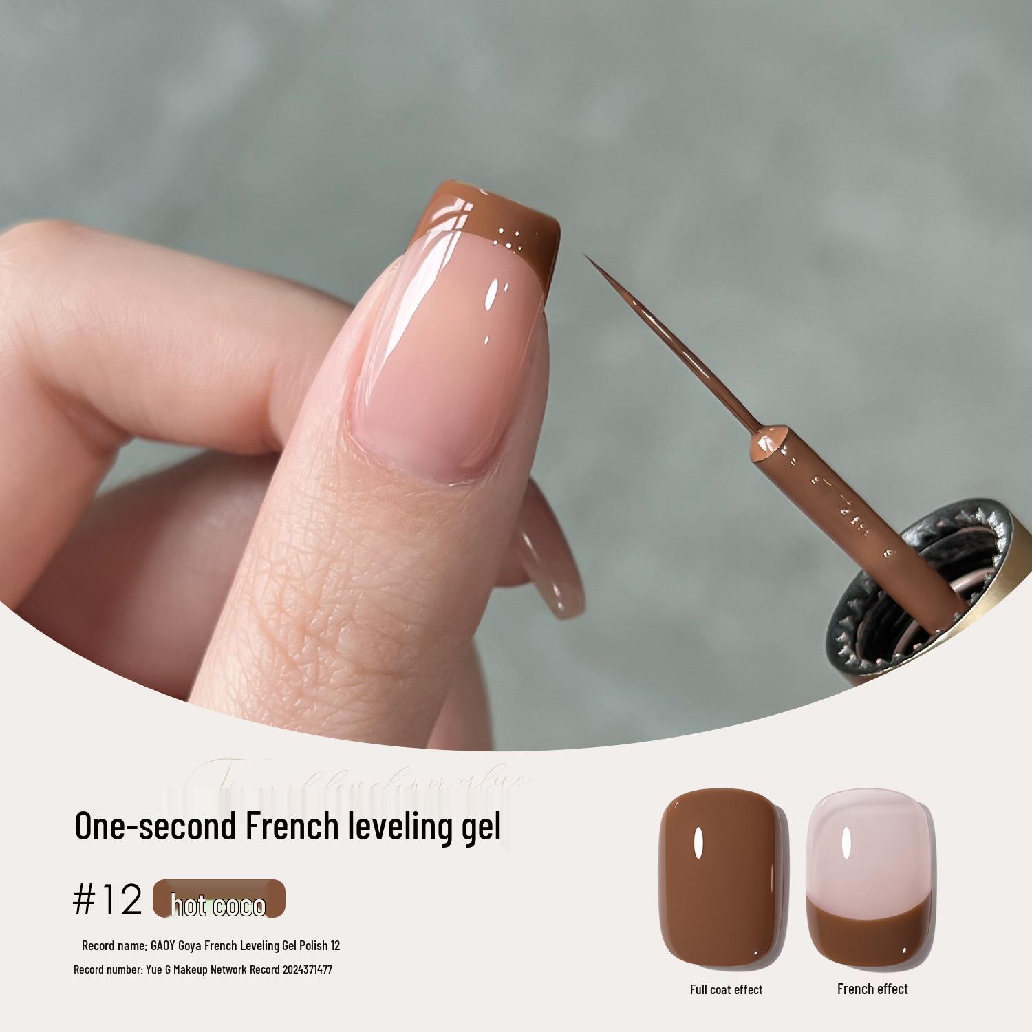 

Gaoy Осенне-зимний гель-лак с леопардовым принтом карамельно-коричневого цвета для французского маникюра