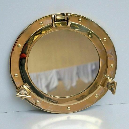 Maritime  Porthole Round Mirror Window Glass Nautical Boat Ship Porthole Decor  Wedding Gift