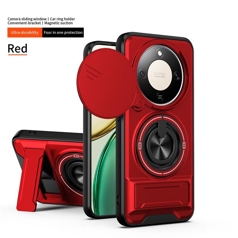Custodia Corazzata per Telefono per Honor Magic 8 7 Lite Magic8 X9d X9c Cover Protezione Lente Anello Magnetico Supporto Stand Guscio Posteriore Fundas