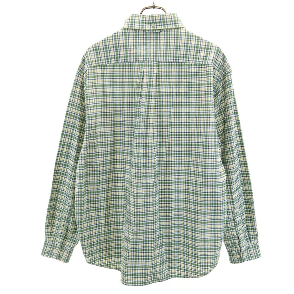 Tommy Hilfiger Check Pattern Long Sleeve Button Down Shirt L Green System Men's Used