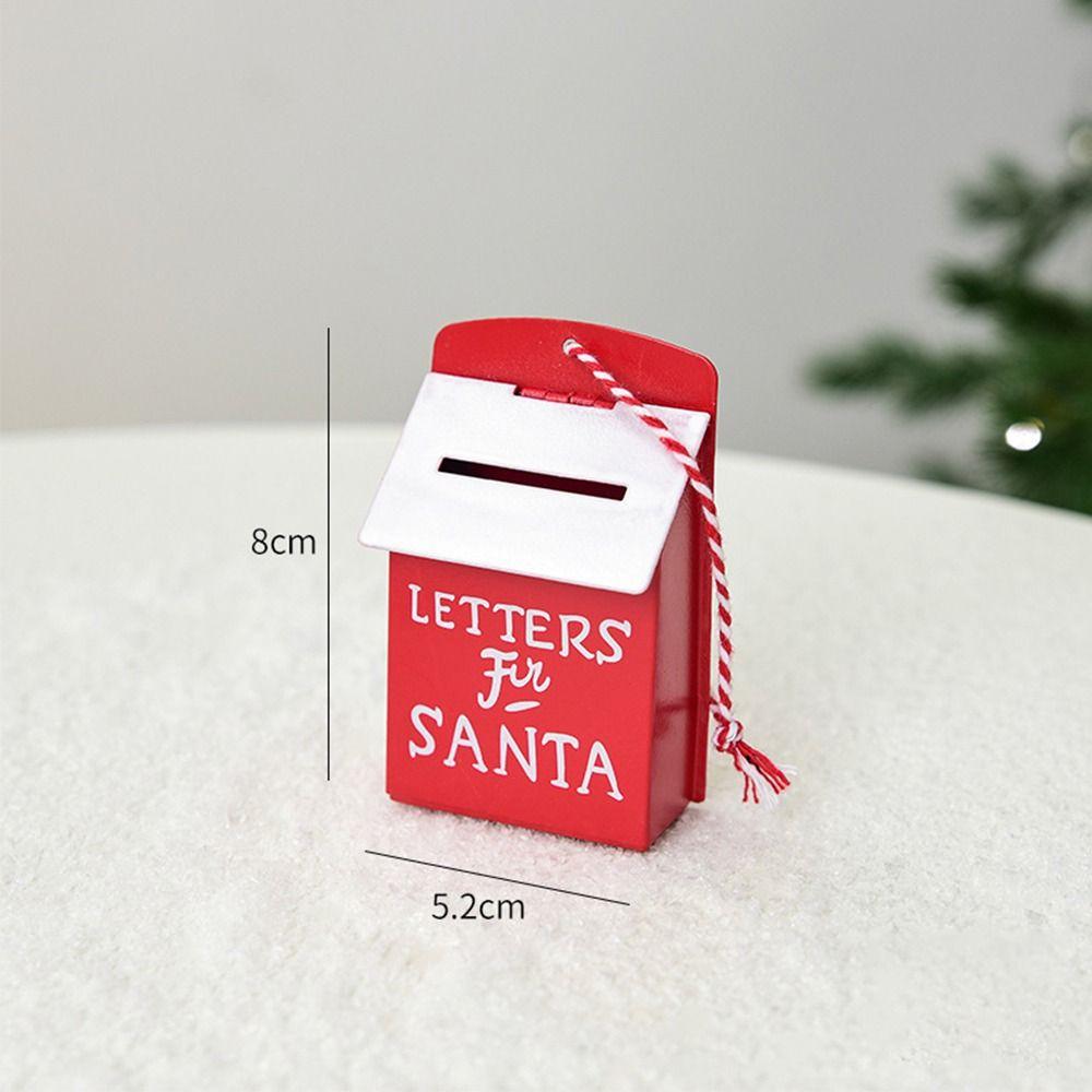 New Iron Christmas Mailbox Mini Metal Iron Pendant Portable Christmas Tree Decoration