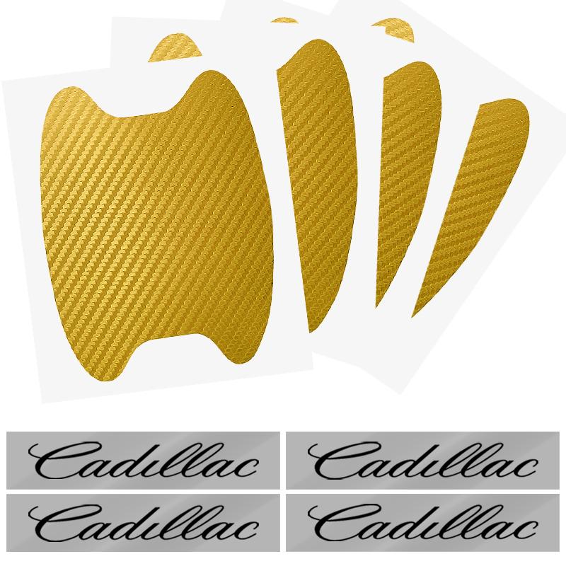 Car Door Sticker Carbon Fiber Scratches Auto Handle Protection Film For Cadillac CT5 CT6 CTS Seville ATS CT4 XTS Celestiq Ciel Escala SRX XT4 XT5 XT6