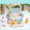 Garten-Teeparty Holzspielküche Spielzeugset Für Kinder Mädchen Fantasievolles Rollenspiel
