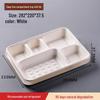 Disposable Sugarcane Pulp 4-Compartment Food Tray with Lid
