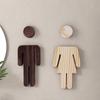 2pcs/se Self-adhesive Bathroom Door Signs Solid Wood Washroom Signs  Bathroom Supplies