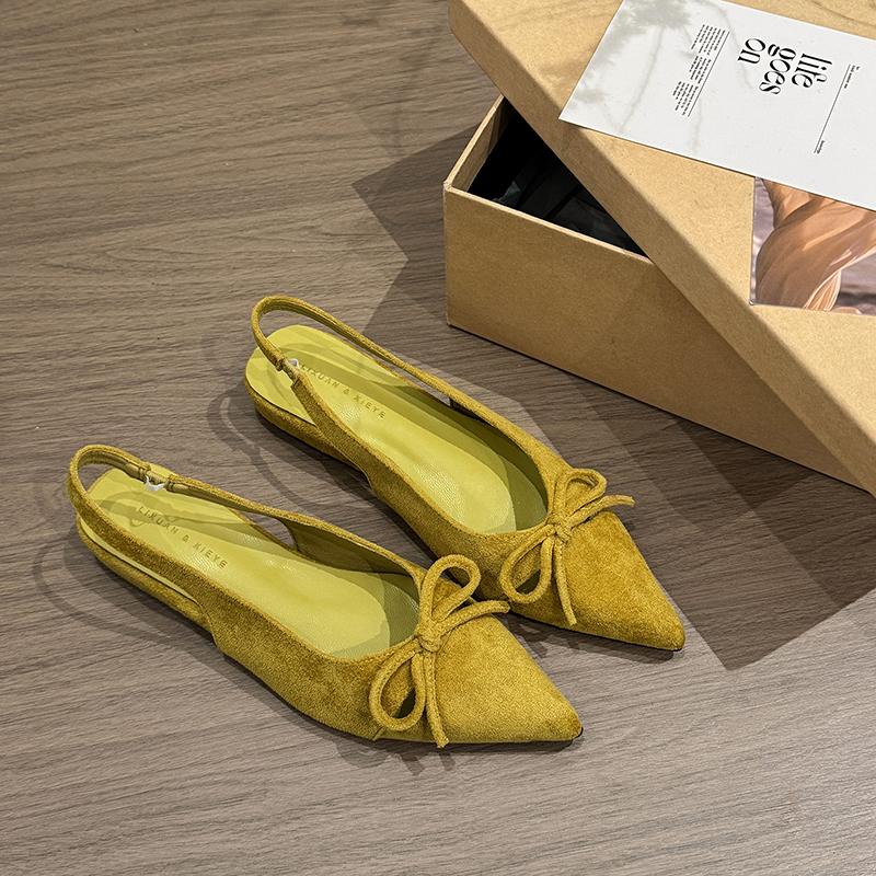 

Fashion 2025 Summer Women Sandals Fashion Pointed Toe Butterfly-knot Shoes Ladies Elegant High Heels Party Club Sandalias 40 жёлтый