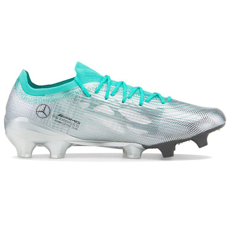 Mercedes-AMG Petronas F1 X Puma Ultra 1.4 FG AG Silver Spectra Green Men Sneakers Diamond-Silver 107035-01