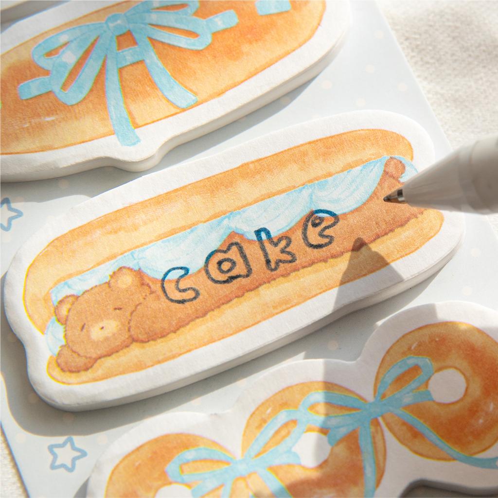 JIAMEI 120pcs Cream Bakery Series Kawaii Food Desserts Message Convenience Sticker DIY Diary Scrapbook Cute Student Stationery