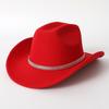 European and American men's and women's solid color western cowboy top hat party holiday jazz hat felt hat top hat