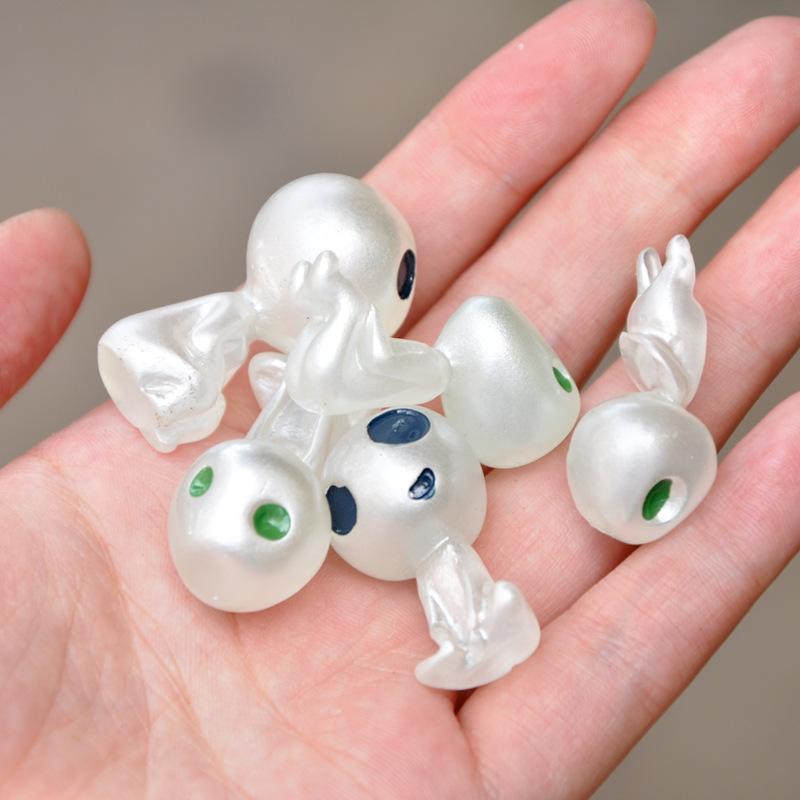 10PCS Luminous Tree Elves Mononoke Micro Landscape Figure Ornament Glowing Miniature Gardening Potted Decor