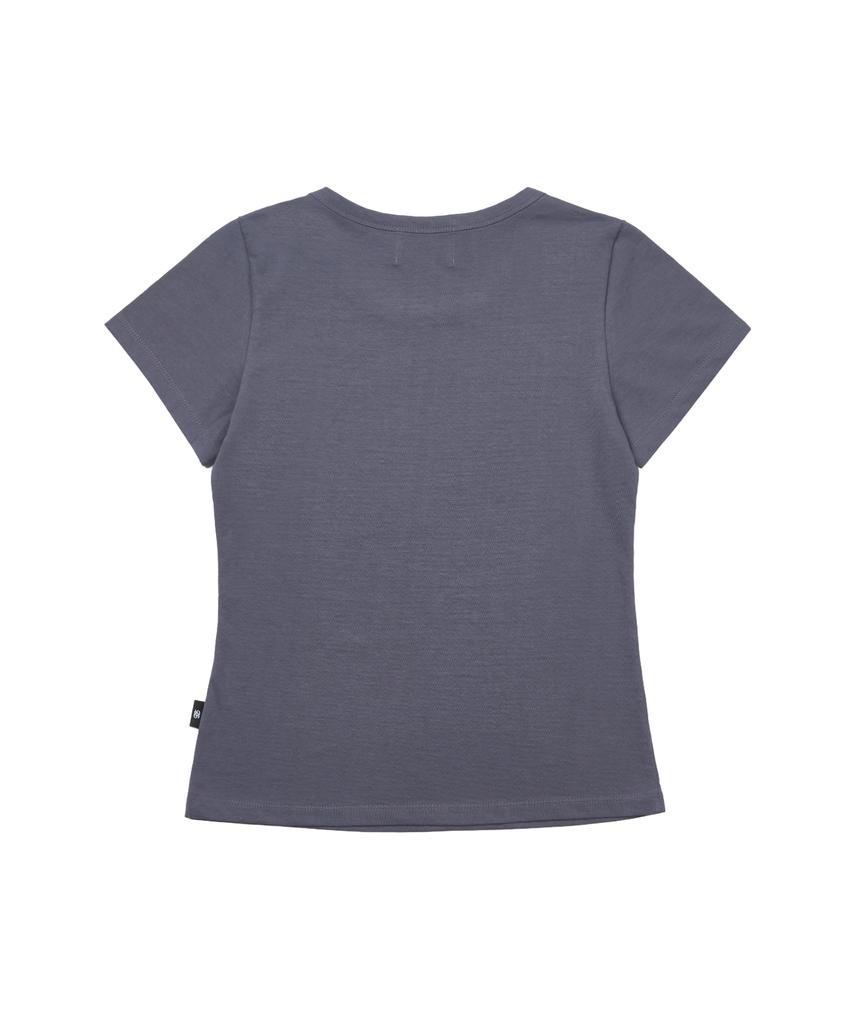 Gillaakaibeu Danger Girl Crop T-Shirts_Navy