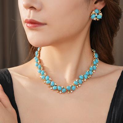 Light Luxury Niche Retro Versatile Women's Antique Flower Necklace