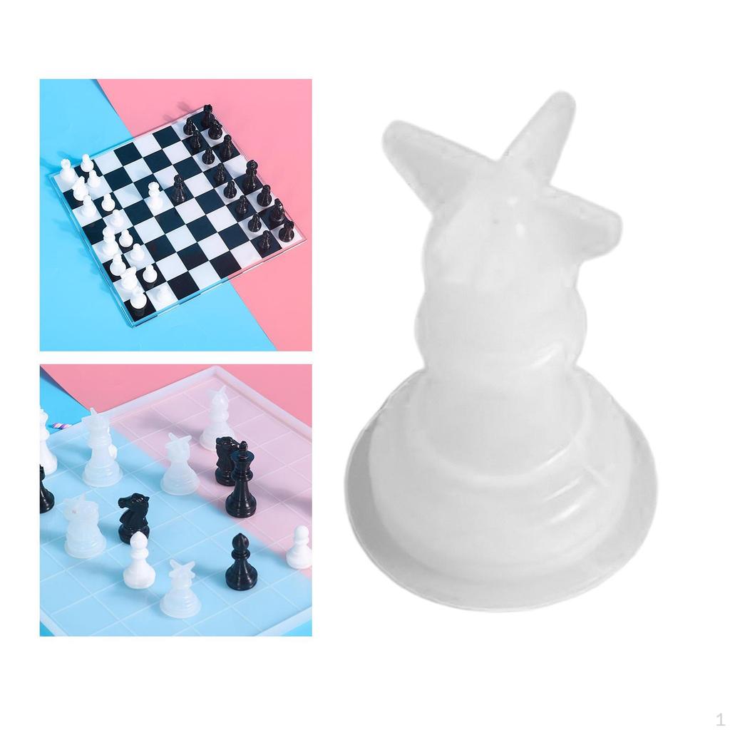 1Set Chessboard Chess Pieces Epoxy Silicone Resin Casting for Checkerboard Making DIY