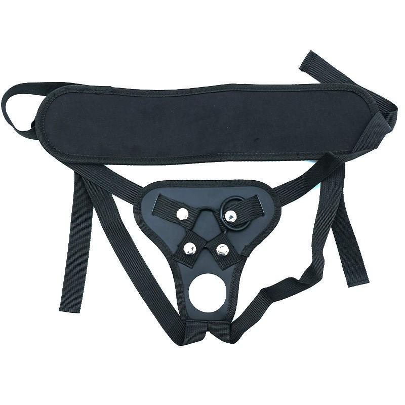 Unisex Leder-Latex-Hose mit eingebautem Dildo