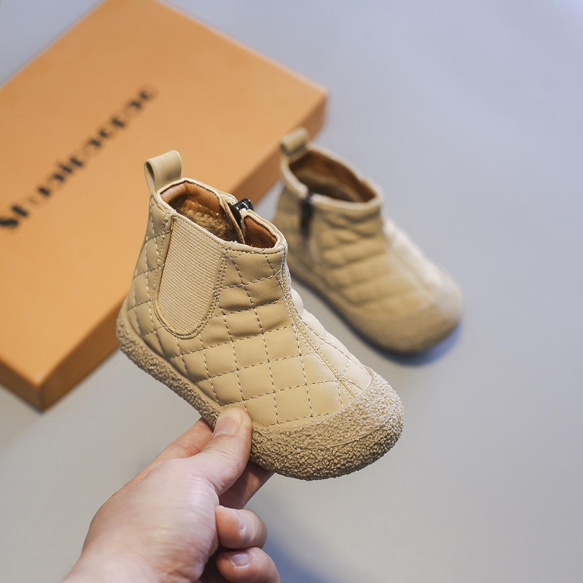 

Бархат, Короткие ботинки, Детские ботинки, Ботинки Мартина, Обувь на мягкой подошве, Нескользящая обувь, Теплые хлопковые ботинки 16 хаки