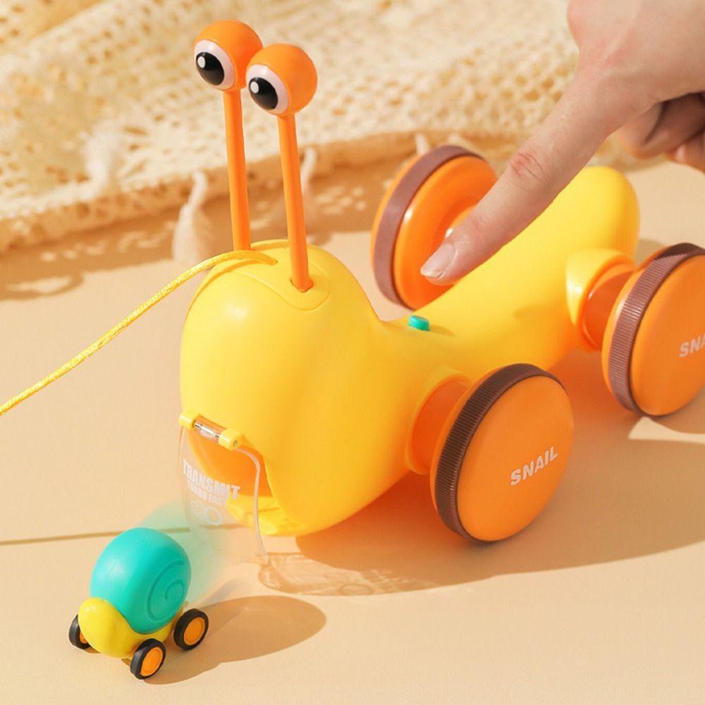 Cartoon Pet Pull String Snail Car Toy Baby Walker Pull-Along Snail Toy  For Children