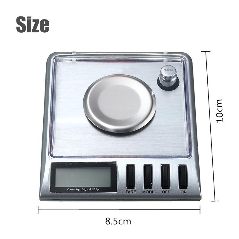 Blue Digital Pocket Scale 20g 0.001g Electronic Jewelry Gram G/o Z/o Zt/dwt/ct/gn Salver Tweezer Weight