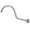 NPT1/2 Shower Arm Kit 17in WallMounted Brushed Shower Head Extension Rod Pipe Bathroom Accessory