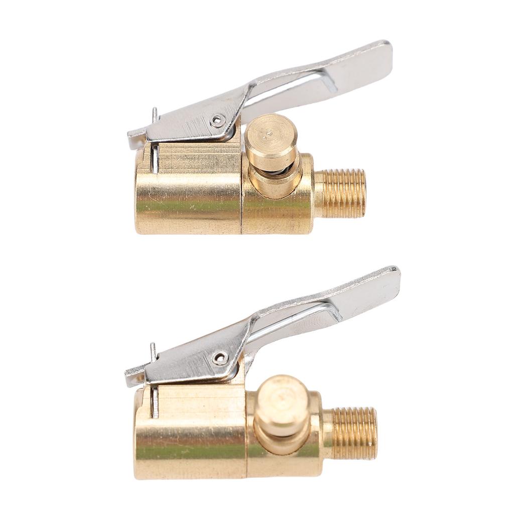 2PCS Tire   Chuck with Clip Adapter Brass Locking Tire Inflator Hose Adapter Anti Leakage Clip On Tire Chucks