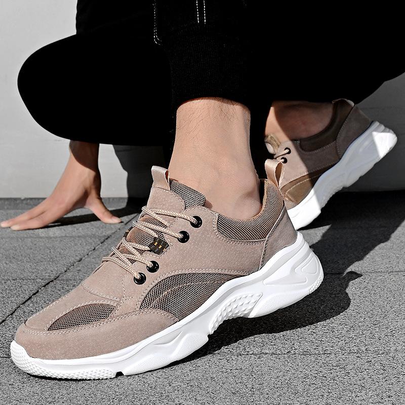 Men's Shoes Spring Outdoor Leisure Sports Light Running Shoes Summer Trendy All-Matching Mesh Surface Clunky Sneakers
