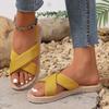Ladies Slippers Summer Spring Cross Drag Fashion Hemp Rope Outer Wear Slippers Casual Sandals and Slippers