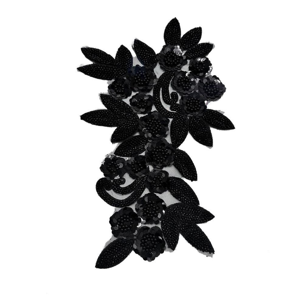 Embroidery Cloth Sticker Sequin Embroidery Patches Decorative Floral Lace Fabrics Applique  Girl