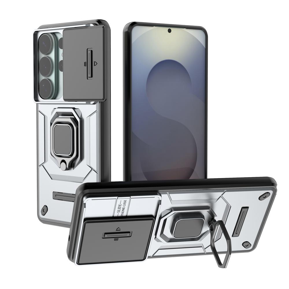 Slide Camera Lens Shockproof Armor Case For Samsung Galaxy S26 Ultra S26+ S26 Plus 5G Holder Ring Stand Cover