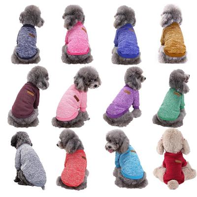 Pet Dog Classic Sweater, Fleece Coat For Small,Medium Dog,Warm Pet Dog Cat Clothes,Soft Puppy Customes 12 Color (XS, Grey)