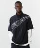 Paneled Vector Short Sleeve Anorak - Black