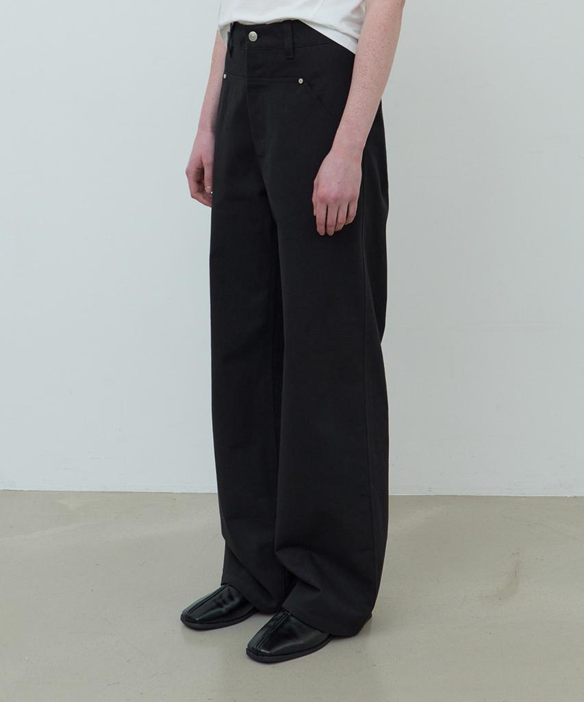 AFTERGLOWOOL Relaxed Fit Soft Cotton Pocket Pants_Black