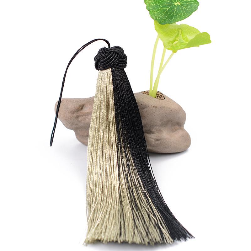 Hand-Woven Double Tassel Mixed-Color Bookmark: No Fading or Bending