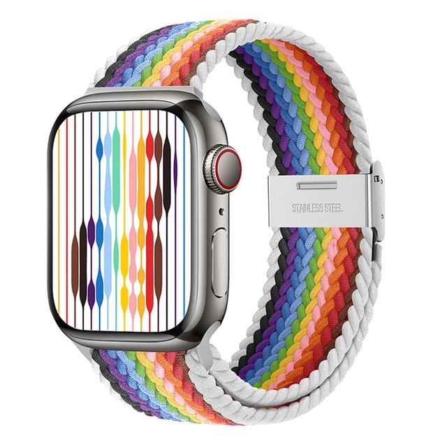 Armband für Apple Watch Band 44mm 40mm 45mm 41mm 49mm Elastisches geflochtenes Solo-Loop Nylonarmband iWatch ultra2 Serie 3 se 7 8 10 11