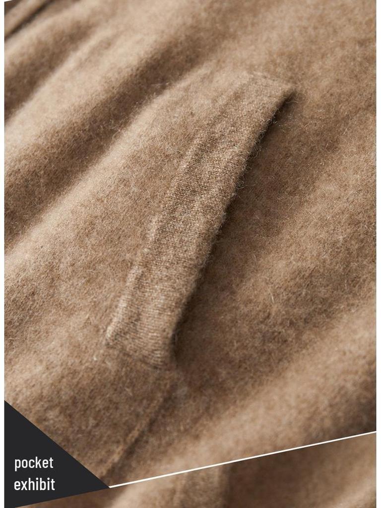 Men's Zipper Hooded Wool Cardigan - Thick Knitwear for Autumn/Winter
