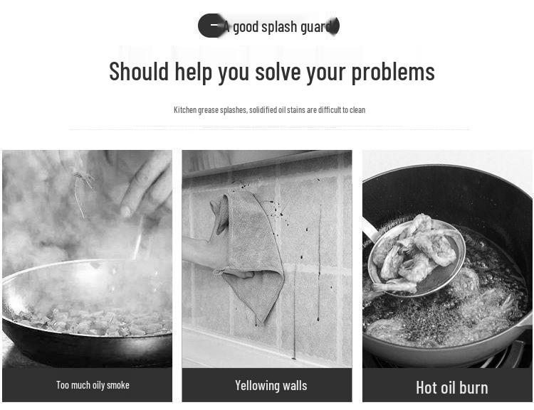 Heat-Resistant Stainless Steel Oil Splatter Guard for Stovetop Cooking