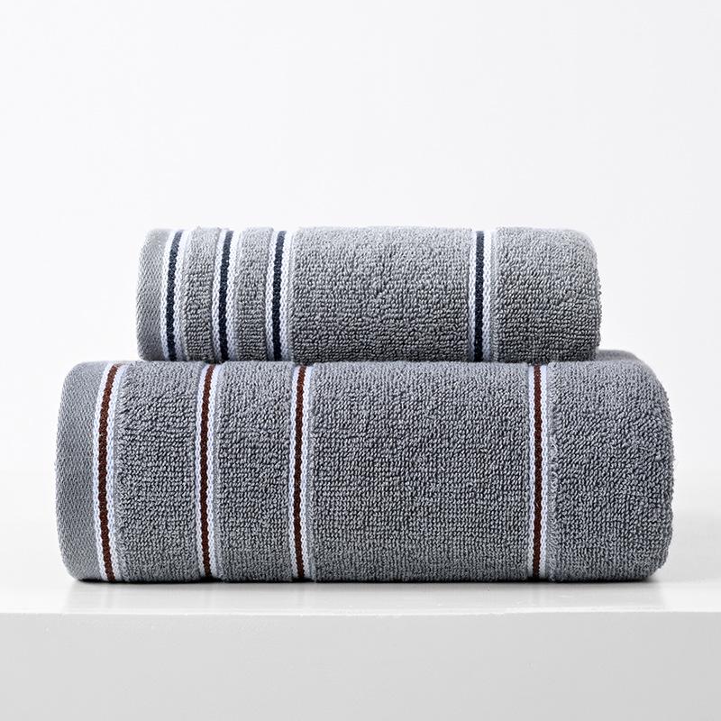 2PCS Luxurious Cotton Towel Set Ultra Soft Highly Absorbent  for Home Bathroom 100% Cotton Suitable for Adults and Children