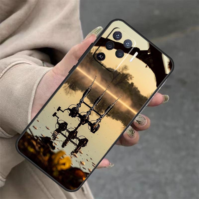 Bass Fishing Case For OPPO A96 A76 A16 A98 A78 A58 A5 A9 A15 A17 A77 A52 A72 A53S A57S A54 A74 A94 Cover