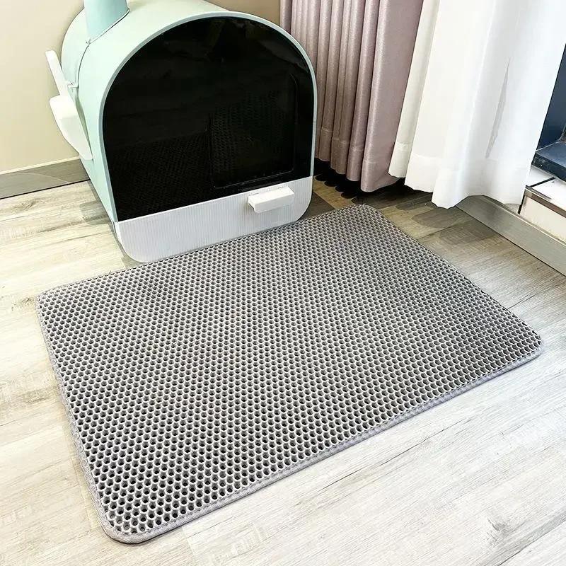 Large Size Cat Litter Mat Pet Toilet Waterproof Double-layer Anti Slip Sand Cat Washable Mat Cleaning Mat Pet Cleaning Products