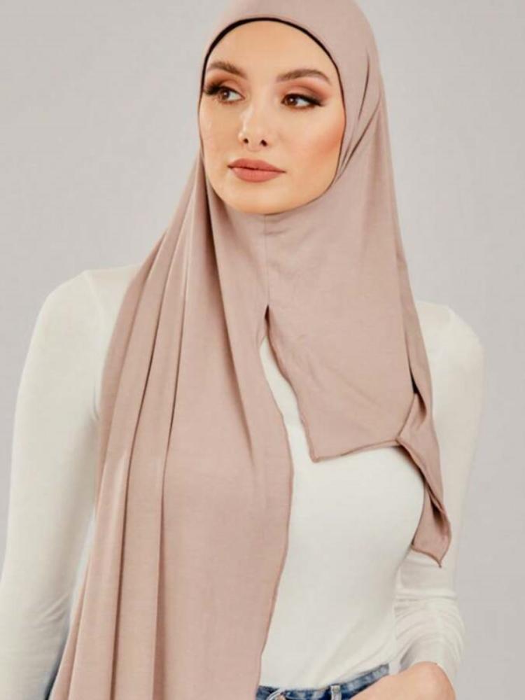 Muslimischer Sofort-Hijab Modal-Baumwoll-Jersey Ramadan-Hijab Damen Weicher Einfacher Schal Premium-Jersey-Schal Einfach zu tragende Kopfwickel