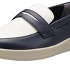 Achilles Sorbo Women's Genuine Leather Loafers, Size 2E, Navy/White, Size 23.5cm, ASC 6010