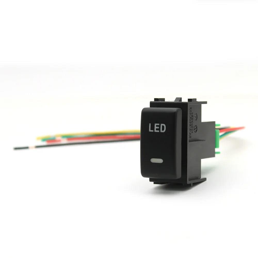 Auto LED Light ABS OFF Switch Fan Front Fog Trunk Button With Wire For Nissan TIIDA Patrol Y62 Altima X-TRAIL Qhashqai 2008-2015