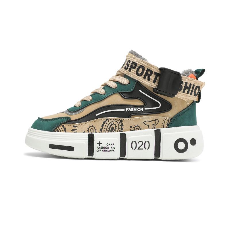 

Parent-child Men Kids Winter Snow Boots Hightop Warm Cott Sneakers Boy Students Walking Skateboard Casual Shoes with Plush 30 дубильная кора