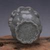 Song Dynasty Style Celadon Melon-Ribbed Double-Ear Vase Antique Imitation