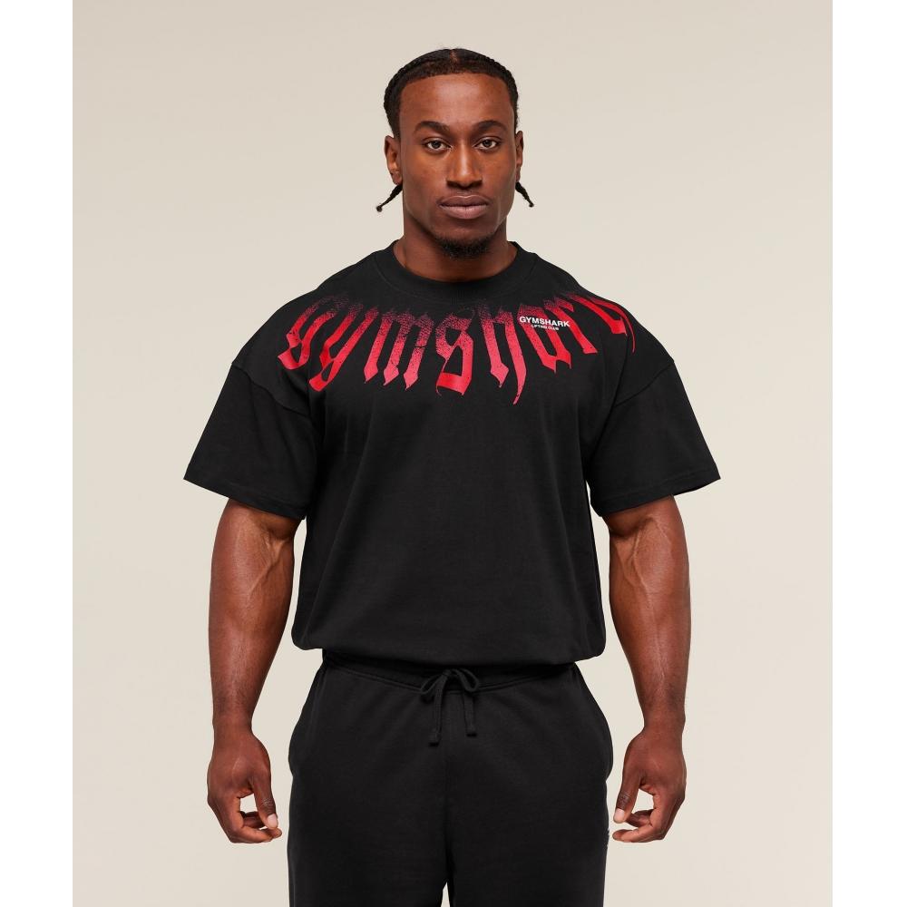 Gymshark Fade Graphic T shirT Gs Black A4c1v Bb2j